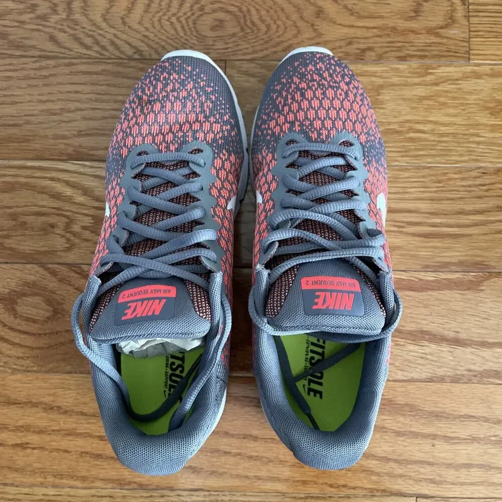 Nike Air Max Sequent 2 Womens 9.5 Gray Pink Running Sneakers 852465-003